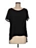 Soprano 100% Polyester Black Short Sleeve Top Size M - photo 1