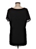 Soprano 100% Polyester Black Short Sleeve Top Size M - photo 2