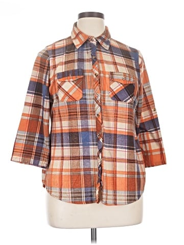 Eden & Olivia 3/4 Sleeve Button-Down Shirt (view 1)