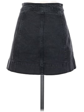 Madewell Metropolis Snap Jean Skirt in Rawley Black (view 2)