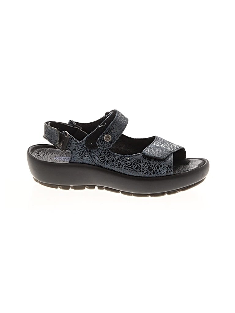 Pre-owned Wolky Sandals In Black