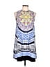 Allison Joy Blue Yellow Sleeveless Blouse Size 1XEstimated - photo 1