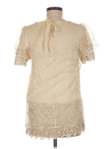 RED Valentino Short Sleeve Silk Top (view 2)