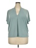 H&M Teal Blue Short Sleeve Blouse Size XXL - photo 1