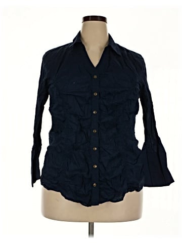 Faded Glory 3/4 Sleeve Button-Down Shirt (view 1)