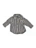 Old Navy 100% Cotton Checkered-gingham Blue Short Sleeve Button-Down Shirt Size 0-3 mo - photo 1