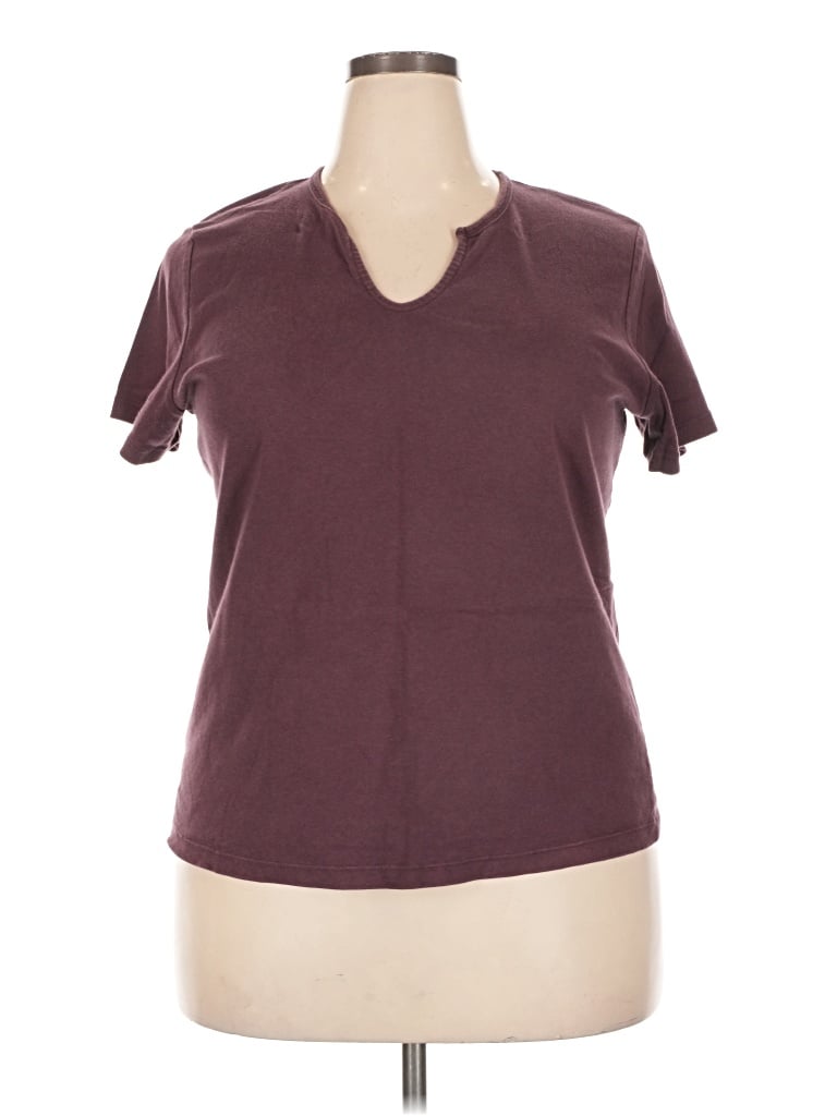 Pre-owned Venezia Short Sleeve T-shirt In Burgundy