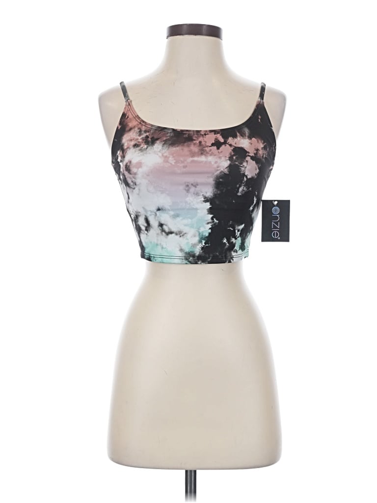 Pre-owned Onzie Tube Top Silver Strapless Neckline Tops