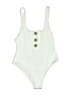 Billabong Solid Ivory One Piece Swimsuit Size M - photo 1