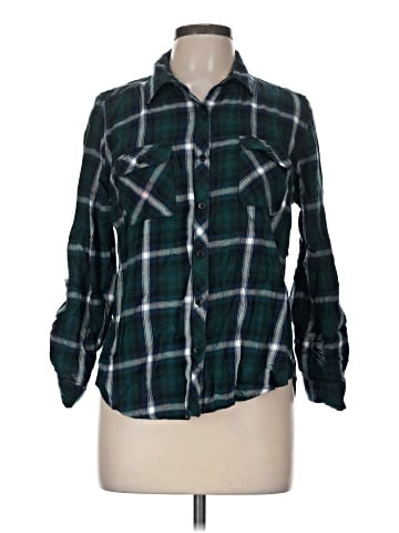 Faded Glory Long Sleeve Button-Down Shirt (view 1)