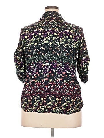 Woman Within 3/4 Sleeve Button-Down Shirt (view 2)