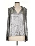 Current Air Metallic Silver Long Sleeve Blouse Size M - photo 1