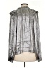 Current Air Metallic Silver Long Sleeve Blouse Size M - photo 2