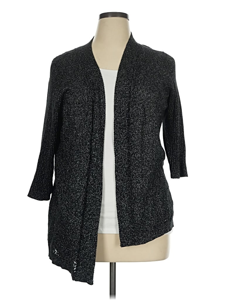 Pre-owned Catherines Cardigan Sweater In Black