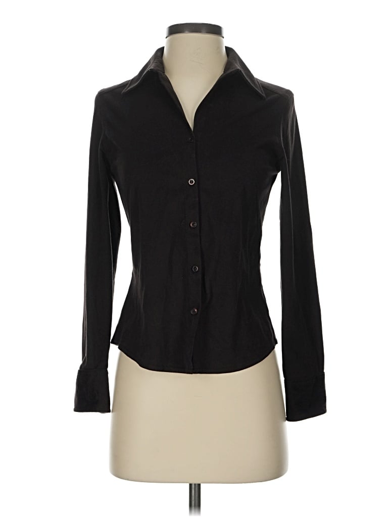 Pre-owned Esprit Long Sleeve Polo Shirt In Black