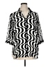 Rose + Olive 100% Polyester Silver 3/4 Sleeve Blouse Size 1X - photo 1