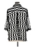 Rose + Olive 100% Polyester Silver 3/4 Sleeve Blouse Size 1X - photo 2