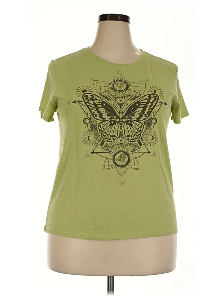 Pre-owned Wound Up Short Sleeve T-shirt In Green