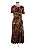 Perceptions Animal Print Brown Casual Dress Size M - photo 1