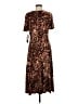 Perceptions Animal Print Brown Casual Dress Size M - photo 2