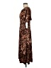 Perceptions Animal Print Brown Casual Dress Size M - photo 5