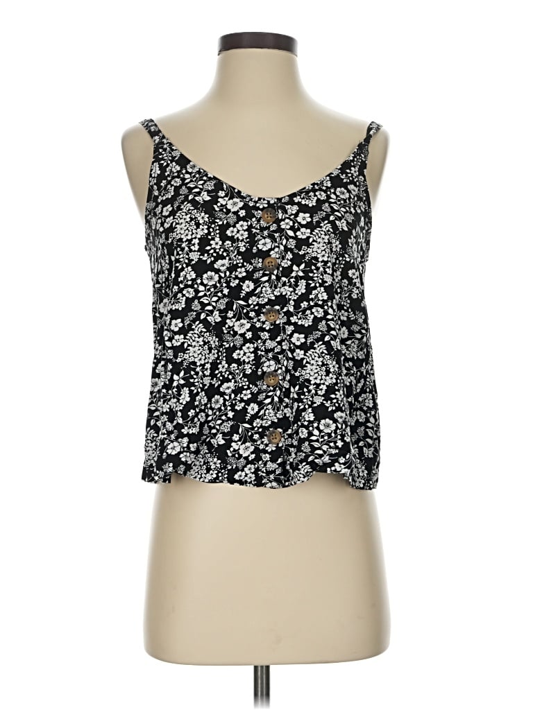 Pre-owned Hollister Sleeveless Blouse In Black