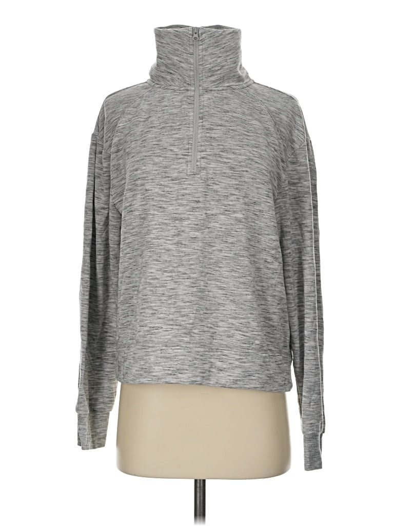 Pre-owned Zella Fleece Jacket In Gray