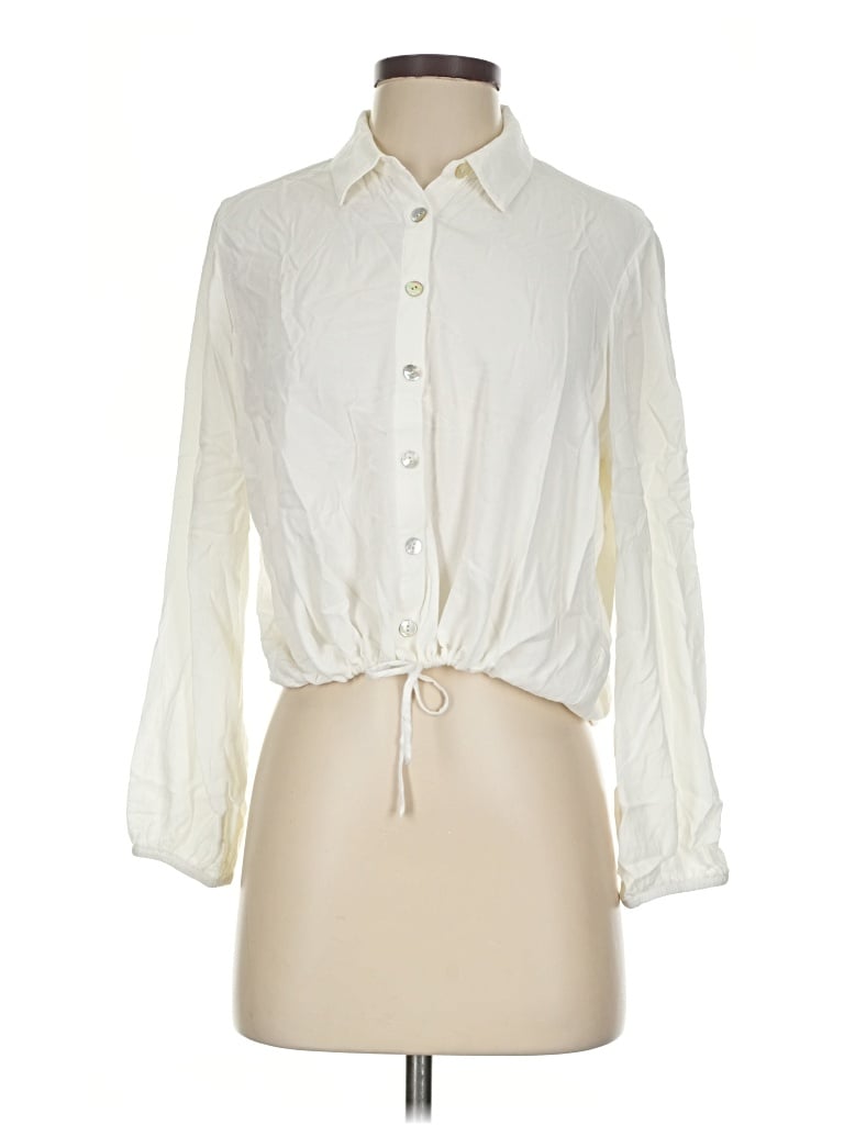 Pre-owned Z Supply Long Sleeve Blouse In Ivory