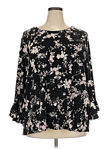 Karl Lagerfeld Paris 3/4 Sleeve Blouse (view 1)