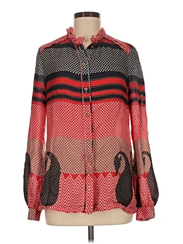 Tory Burch Long Sleeve Silk Top (view 1)