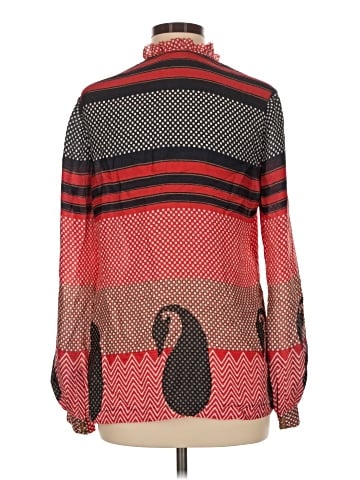 Tory Burch Long Sleeve Silk Top (view 2)