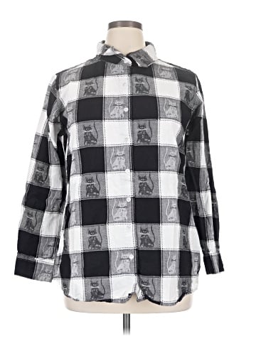 Collections etc. Long Sleeve Button-Down Shirt (view 1)