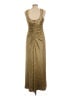 Xscape 100% Polyester Metallic Gold Cocktail Dress Size 10 (petite) - photo 2