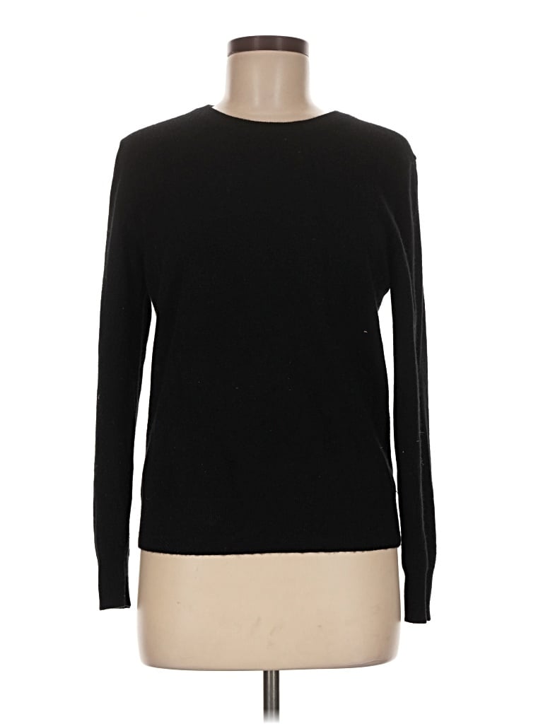 Pre-owned Quince Cashmere Pullover Sweater In Black
