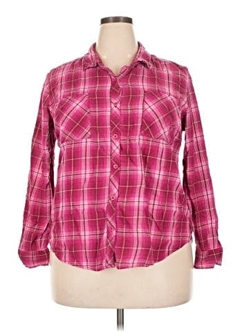 Faded Glory Long Sleeve Button-Down Shirt (view 1)