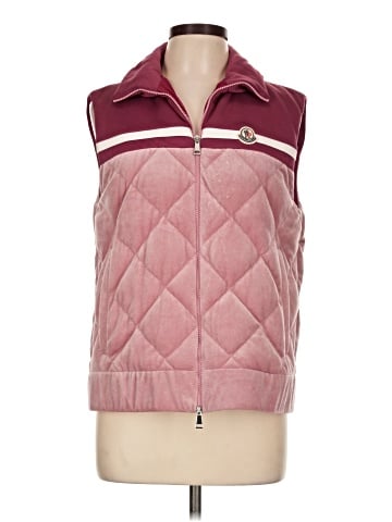 Moncler Mixed Media Velvet Short Vest (view 1)