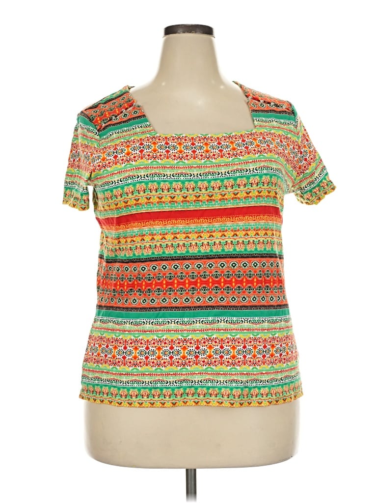 Pre-owned Rafaella Short Sleeve T-shirt In Orange