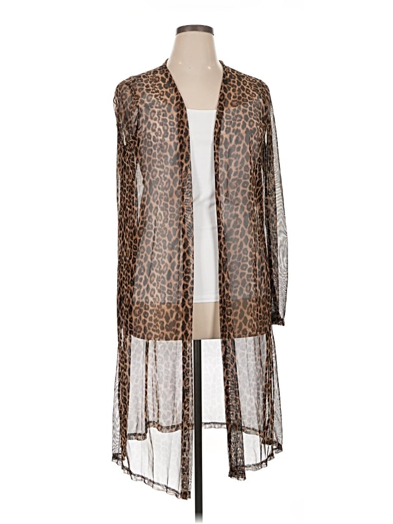 Pre-owned Texas True Threads Kimono In Brown