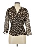 The Limited 100% Polyester Animal Print Brown 3/4 Sleeve Blouse Size L - photo 1