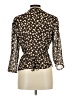 The Limited 100% Polyester Animal Print Brown 3/4 Sleeve Blouse Size L - photo 2