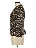 The Limited 100% Polyester Animal Print Brown 3/4 Sleeve Blouse Size L - photo 5