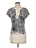 Bebe Animal Print Ivory Short Sleeve Blouse Size XS - photo 1