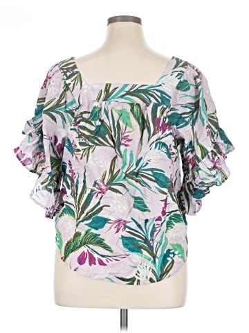 Terra & Sky Short Sleeve Blouse (view 2)
