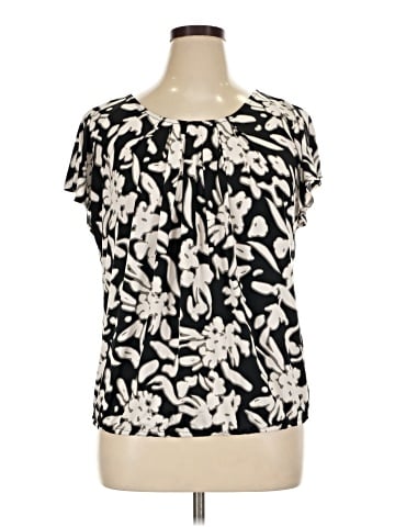 New York & Company Short Sleeve Blouse (view 1)