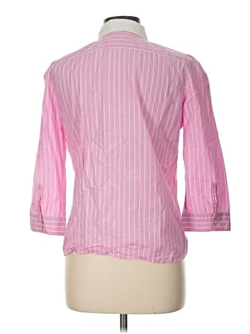 Chaps 3/4 Sleeve Button-Down Shirt (view 2)