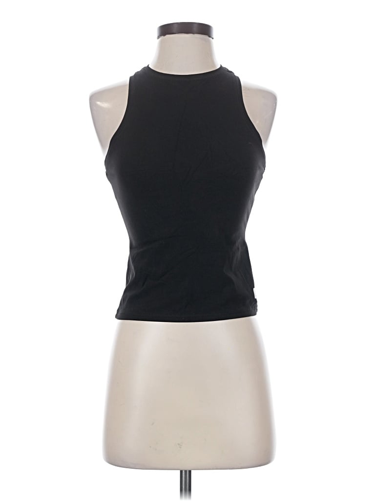Pre-owned Vuori Tank Top Black Halter Neckline Tops