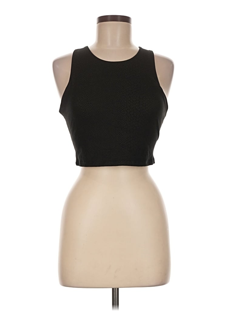 Pre-owned Kyodan Tank Top Black Halter Neckline Tops