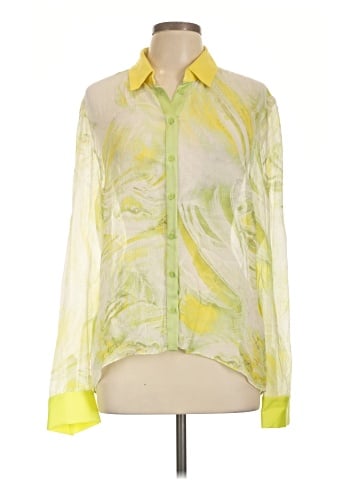 Elie Tahari Long Sleeve Silk Top (view 1)