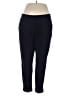 Lands' End 100% Polyester Solid Blue Black Active Pants Size L - photo 1