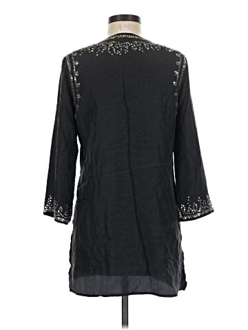 Central Park West 3/4 Sleeve Silk Top (view 2)